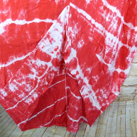 Cotton Ways Kaftan Caftan Womens One Size Red Tie Dye Rayon Dress NWT Boho Beach - Picture 11 of 14